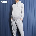 ナイキ 5/3-5/5 3日間限定ゲリラバーゲン ナイキ 新作 スウェット 上下 メンズ NIKE パーカー パンツ フーディ ワンポイント 綿混 裏毛 CZ7858 あす楽 灰色 グレー| セットアップ 上下セット 大きいサイズ 有 スポーツウェア トレーニングウェア