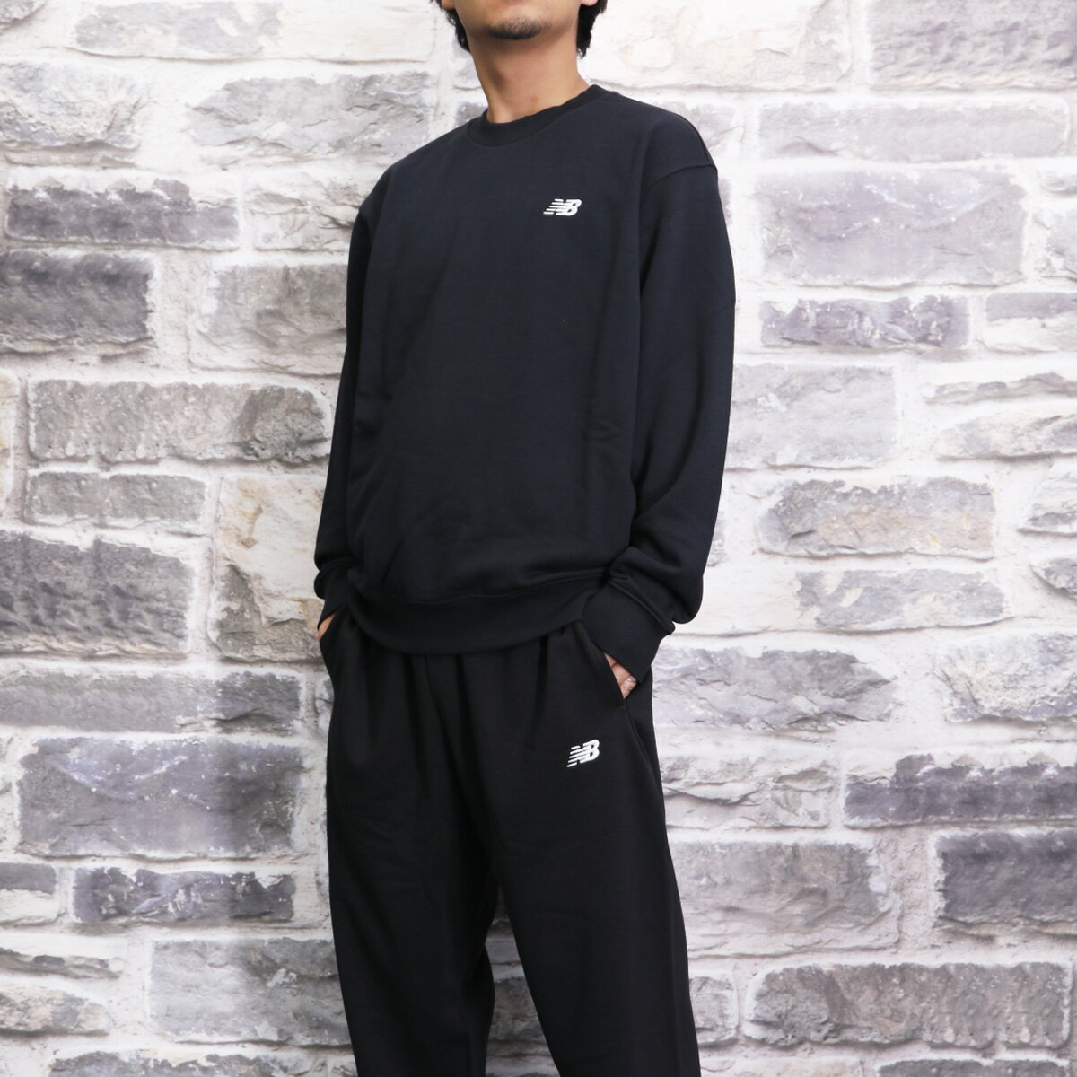 樂天商城 - ニューバランス スウェット 上下 メンズ セットアップ ブランド Sport Essentials newbalance MT41507 綿混 トレーナー スポーツ 黒 ブラック 新作 上下セット 大きいサイズ 有 スポーツウェア トレーニングウェア おしゃれ あす楽 部屋着