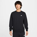 ナイキ スウェット トレーナー メンズ ブランド クルーネック ワンポイント クラブ フレンチテリー NIKE スウェットシャツ FN3889 黒 ブラック 新作 大きいサイズ 有 スポーツウェア トレーニングウェア スポーツ おしゃれ