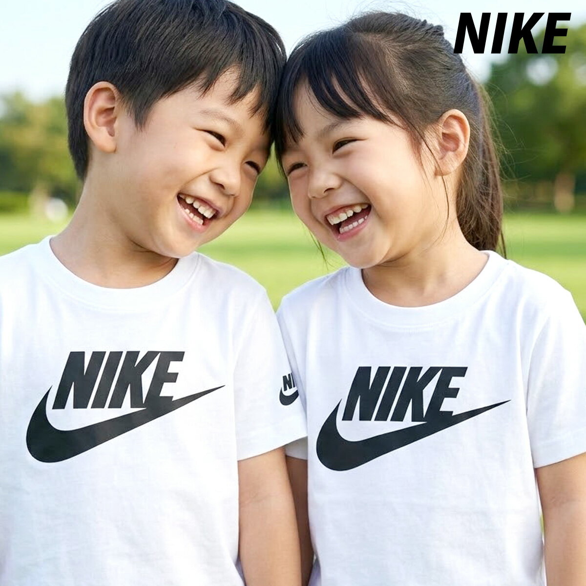 樂天商城 - ナイキ Tシャツ ブランド ジュニア 半袖 ビッグロゴ 4才 5才 6才 7才 綿混 白 ホワイト NIKE 86J575 男 女の子 キッズ 男の子 スポーツウェア トレーニングウェア スポーツ おしゃれ 新作
