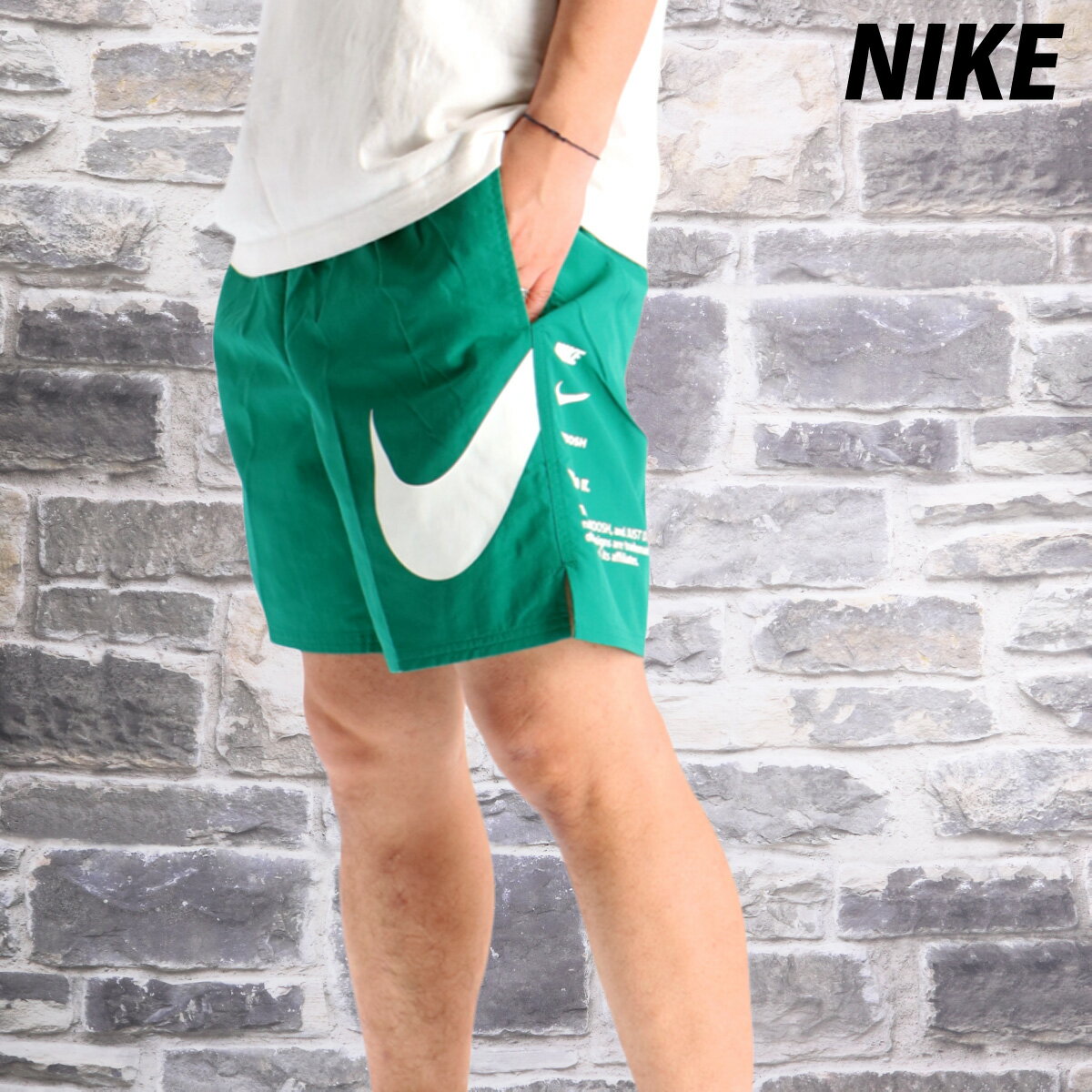樂天商城 - ハーフパンツ メンズ スポーツ 短パン ナイキ ブランド NIKE NESSF508 裏メッシュ 裏地付き 海 プール 水陸両用 キャンプ アウトドア 川 新作| 緑 グリーン 大きいサイズ 有 スポーツウェア トレーニングウェア おしゃれ