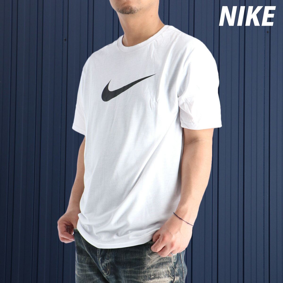 樂天商城 - Tシャツ メンズ 半袖 吸汗 速乾 ナイキ 吸水 ハイドロガード ブランド NIKE ドライ 日差し予防 ビッグロゴ ラッシュガード 海 日焼け対策 UVカット NESSG523 白 ホワイト 新作 大きいサイズ 有 プラクティスシャツ プラシャツ スポーツウェア