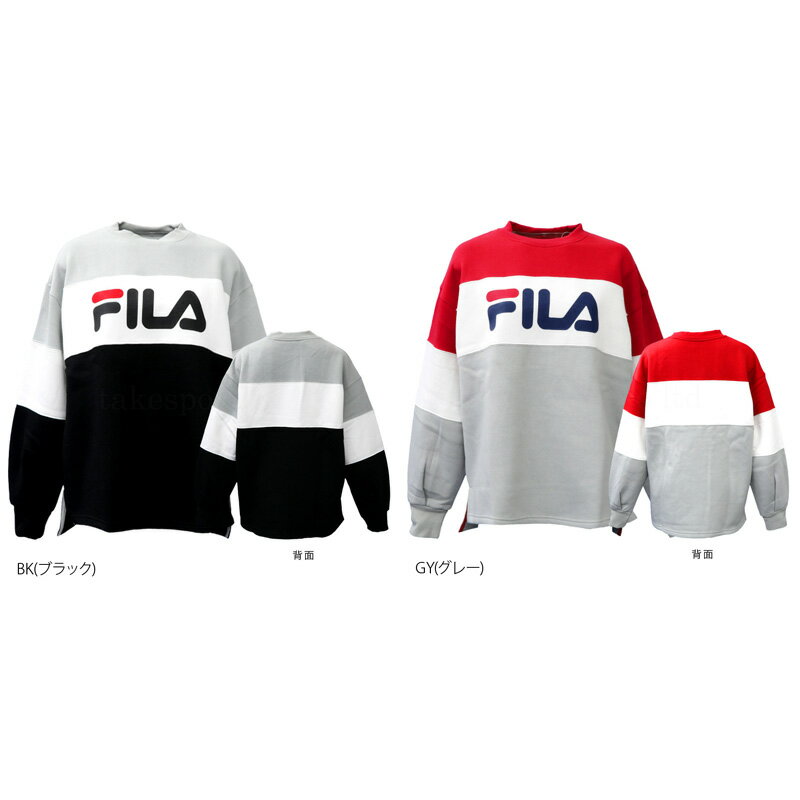 フィラ レディース スウェットシャツ 上 FILA トレーナー オーバーサイズ 裏起毛 クルーネック 448615 あす楽 アウトレット 送料無料 5/o