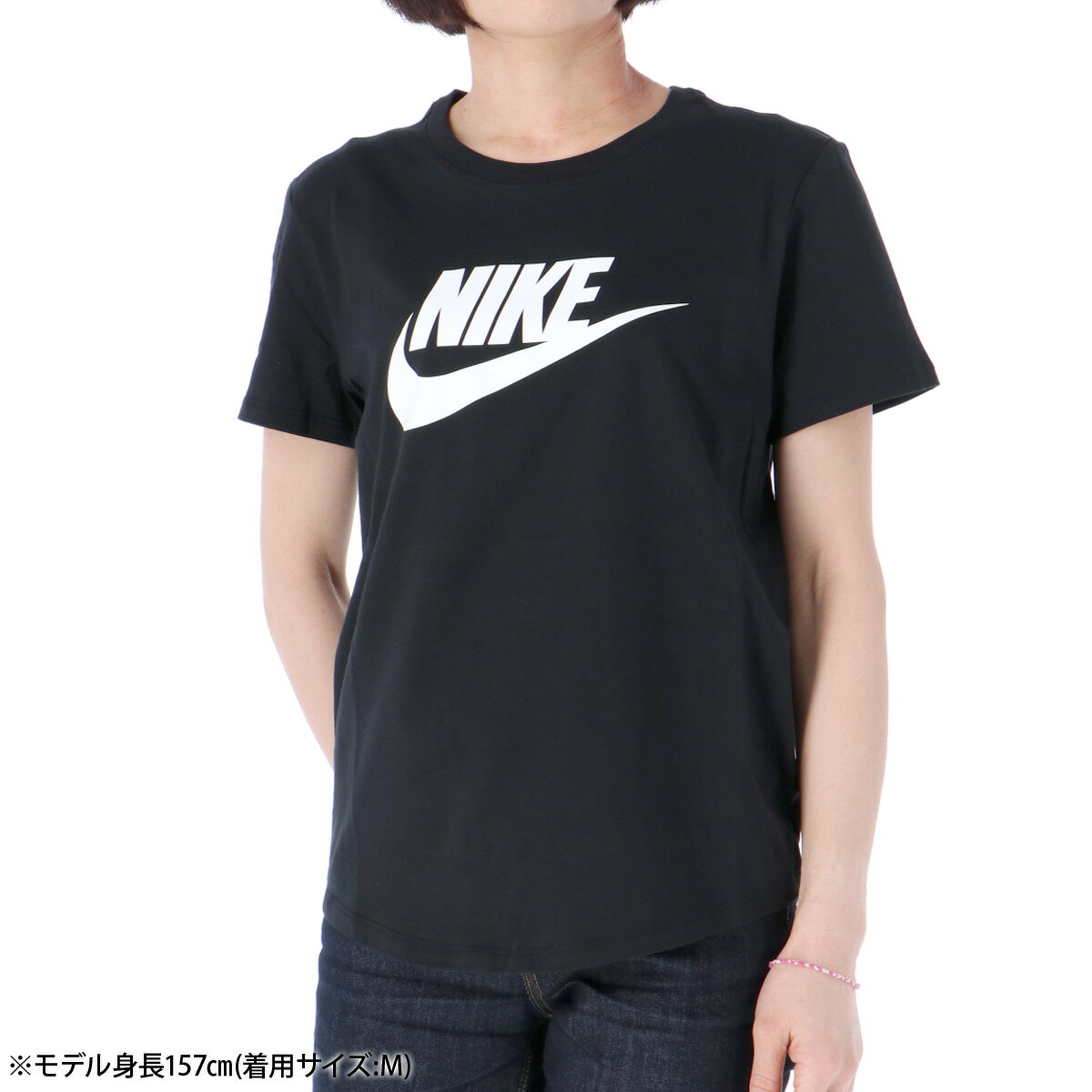 ナイキ Tシャツ ブランド レディース 綿100 エッセンシャル ICN FTRA 黒 ブラック ...