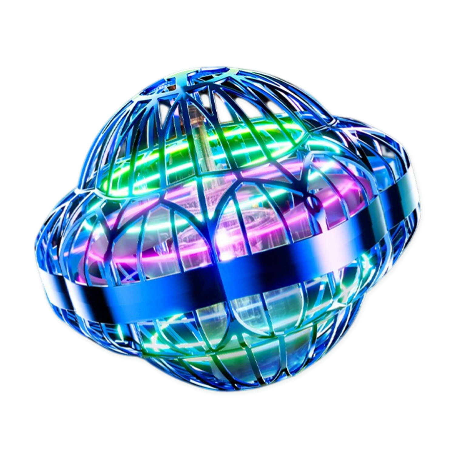 【正規品】空飛ぶボール 光るフライングボール スピナーボールブーメラン 花びら型 LEDライト リモコン操作 空中浮遊ボール 手のひら操作 360°回転 室内遊び おもちゃ 2