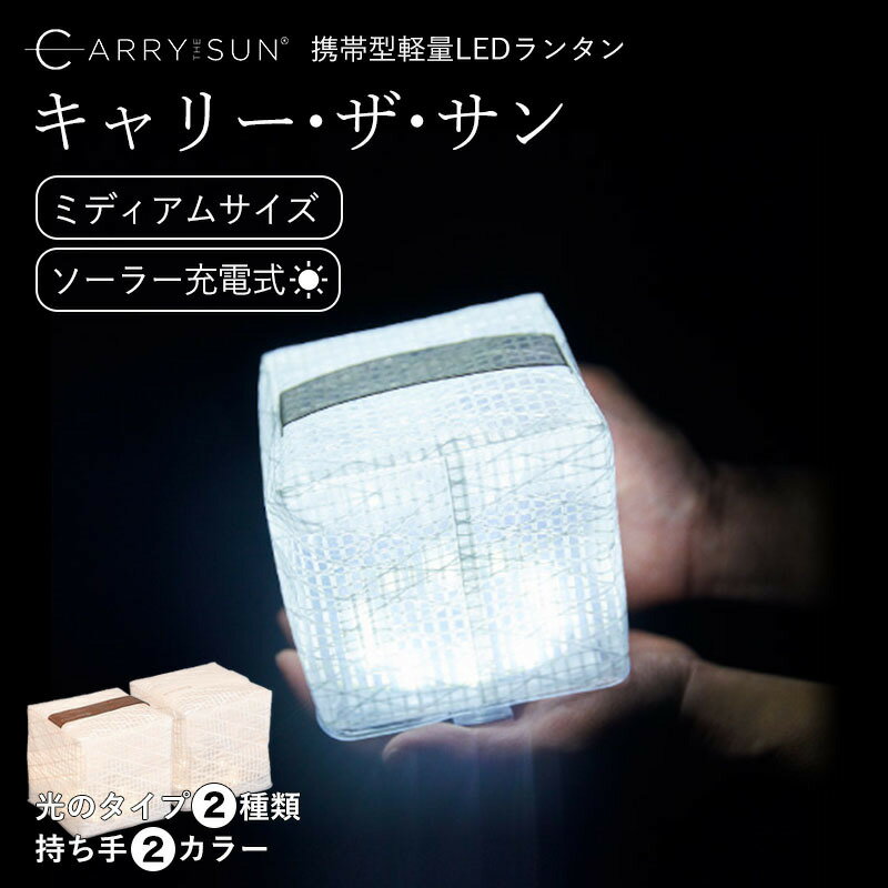 キャリーザサン ミディアム M LED ランタン ウォームライト クールブライト CARRY THE SUN キャリー・ザ・サン LED 軽量 折り畳み ランタン ソーラー ソーラーライト LEDランタン 防災 防災グッズ キャンプ アウトドア 非常用 父の日 YY (WEB限定) TS