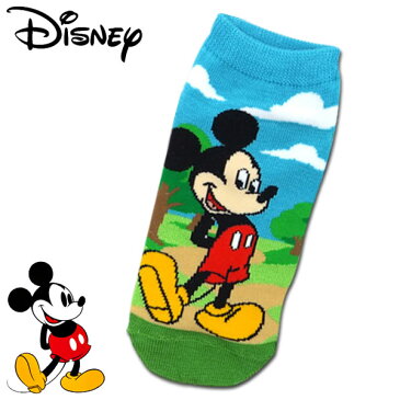 ミッキーマウス アンクルソックス レディース BLUE Disney ディズニー Mickey Mouse キャラクター レッグウェア キャラックス 【RCP】