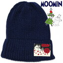 ムーミン ニットキャップ フラワー/ネイビー レディース MOOMIN キャラクター 帽子 ビーニー 防寒対策グッズ 【RCP】