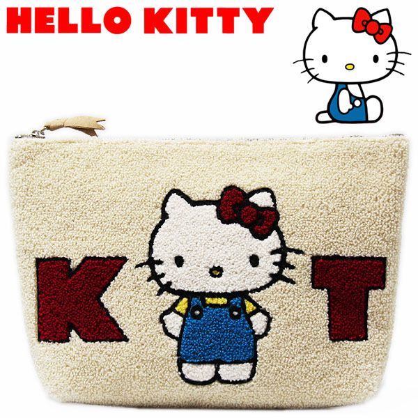 楽天雑貨Shop アドハローキティ サガラ刺繍ポーチ KT レディース キッズ HELLO KITTY サンリオ キャラクター グッズ 小物入れ 【RCP】