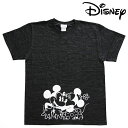 ミッキーマウス＆ミニーマウス 半袖Tシャツ ハグ/ヘザーブラック レディース メンズ Disney Mickey Mouse and Minnie Mouse ディズニー キャラクター ウェア トップス 【RCP】