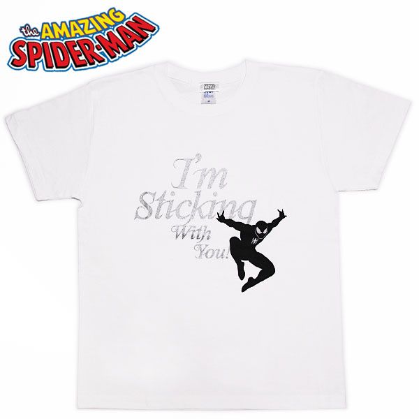 スパイダーマン 半袖Tシャツ スパイダーマン/ホワイト メンズ レディース Marvel Comics the AMAZING SPIDER-MAN マーベル コミックス アメコミ キャラクター ウェア トップス 