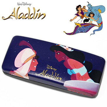 アラジン メガネクロス付き 角型メガネケース レディース キッズ Disney Aladdin ディズニー キャラクター グッズ フリーケース 小物入れ 【RCP】