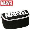 マーベル・コミックス フルオープンペンケース ブラック メンズ レディース キッズ Marvel Comics アメコミ キャラクター ステーショナリー グッズ 小物入れ 