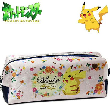 ポケットモンスター スクエアポーチ ピカチュウ フラワーガーデン レディース キッズ 小物入れ