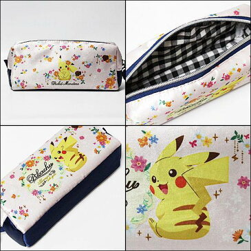 ポケットモンスター スクエアポーチ ピカチュウ フラワーガーデン レディース キッズ 小物入れ