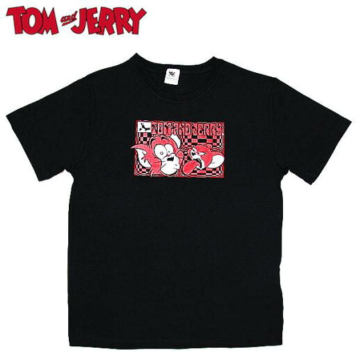 トムとジェリー 半袖Tシャツ チェッカー レディース メンズ ウェア トップス トムとジェリー 半袖Tシャツ チェッカー レディース メンズ ウェア トップス