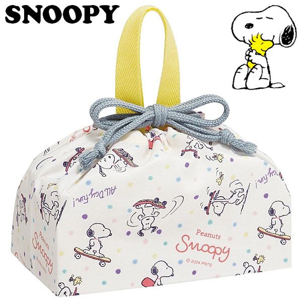スヌーピー ランチ巾着 スケートボード キッズ 弁当袋 KB7