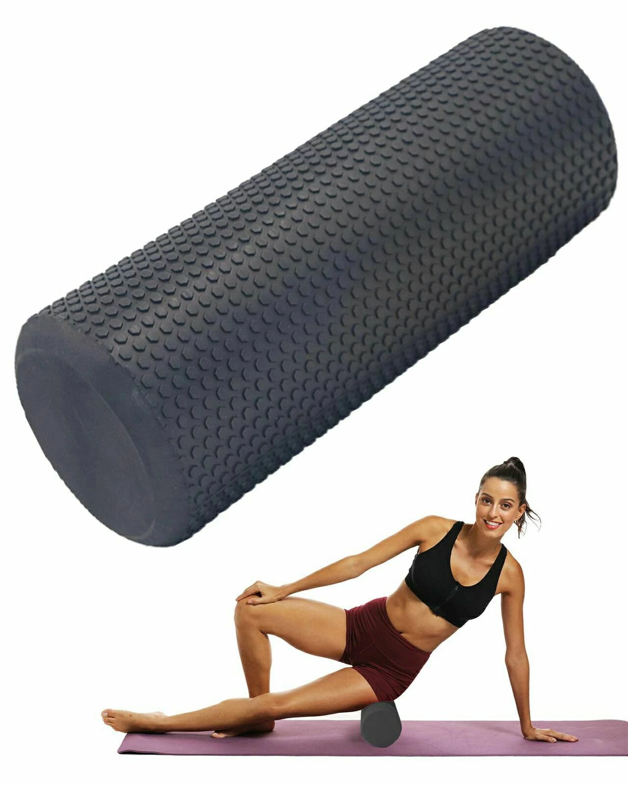 ブラック ローラー ピラティス ヨガ リリース 筋膜 ストレッチポール