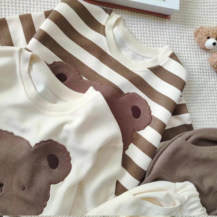 トレーナー 単品 子ども服 ベビー 綿 コットン 長袖 子供服 パンツ ベビー服 くま トレーナー 男女兼用 かわいい 男の子 キッズ服 おしゃれ ゆったり 赤ちゃん 女の子 長ズボン トップス 部屋着 保育園 幼稚園 出産祝い 春服 秋服