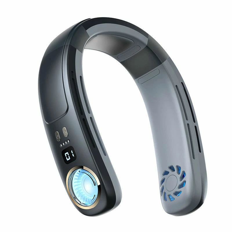 ダブルファン 風量3段階 USB充電 4000mAh ハンディ 持ち運び 熱中症対策 携帯クーラー 冷却プレート 送料無料