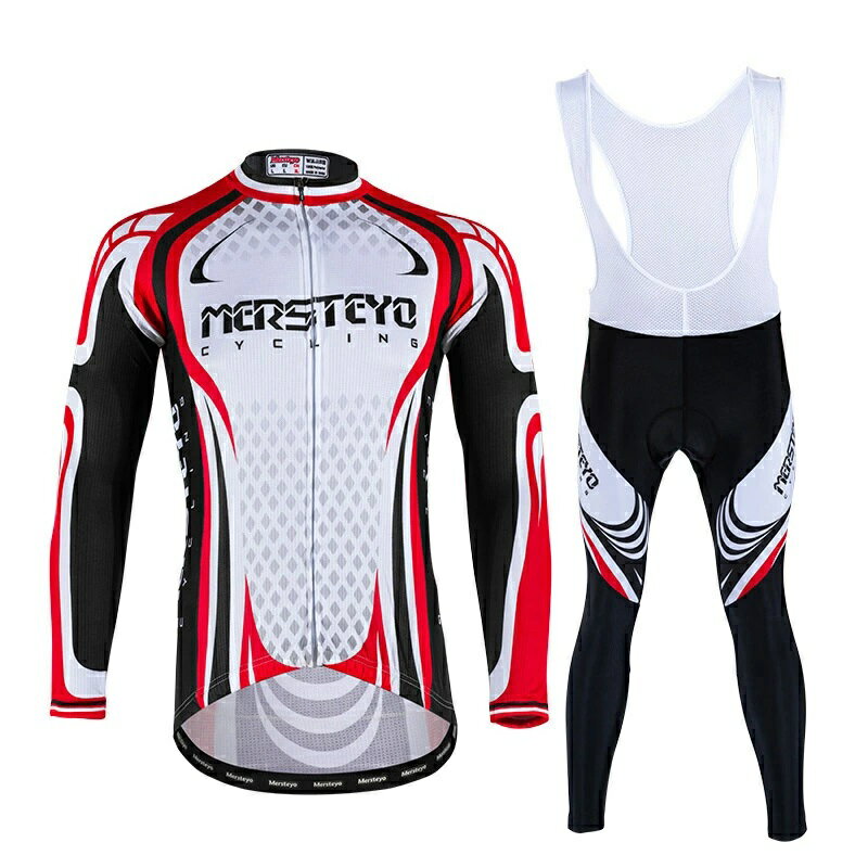 サイクルジャージ サイクルウェア ロードバイクジャージ ロードバイク インナーパンツ ビブ付き メンズ 長袖 上下セット チームユニフォーム 自転車服 ロードバイク 秋冬 裏起毛 春秋 吸汗 速乾 自転車ウェア スポーツウェア 運動 送料無料