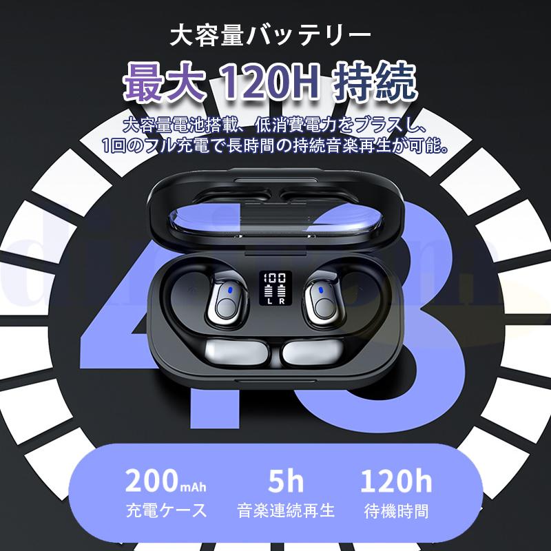 2025年新モデル ワイヤレスイヤホン 超軽量 耳を塞がない 自動ペアリング イヤホン iPhone/Android適用 HiFi 高音質 耳掛け式 Bluetooth5.4 低遅延 臨場感 コンパクト ワイヤレス イヤホン 家族 友達 誕生日 父 母の日 クリスマス プレゼント 3