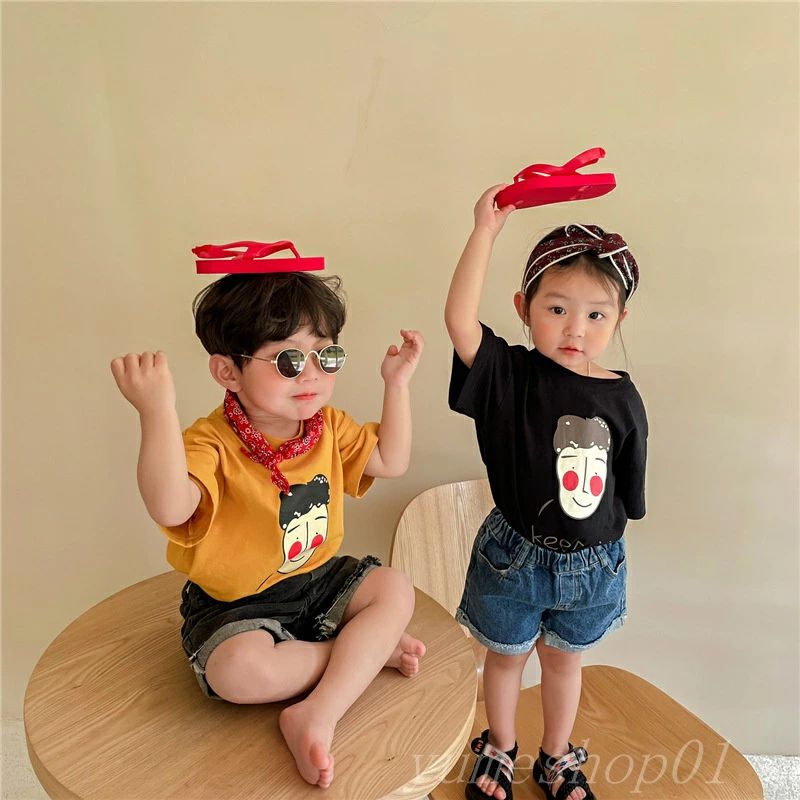 【送料無料】子供の夏の人?のプリムントの半袖のtシャツの男女の赤ちゃんの洋気の半袖のかわいい上着