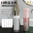 usb充電式 3段階の水圧で ジェット水流 口内洗浄機 歯茎ケア 口腔洗浄器 180ml 歯間洗浄機 ジェットウォッシャー
