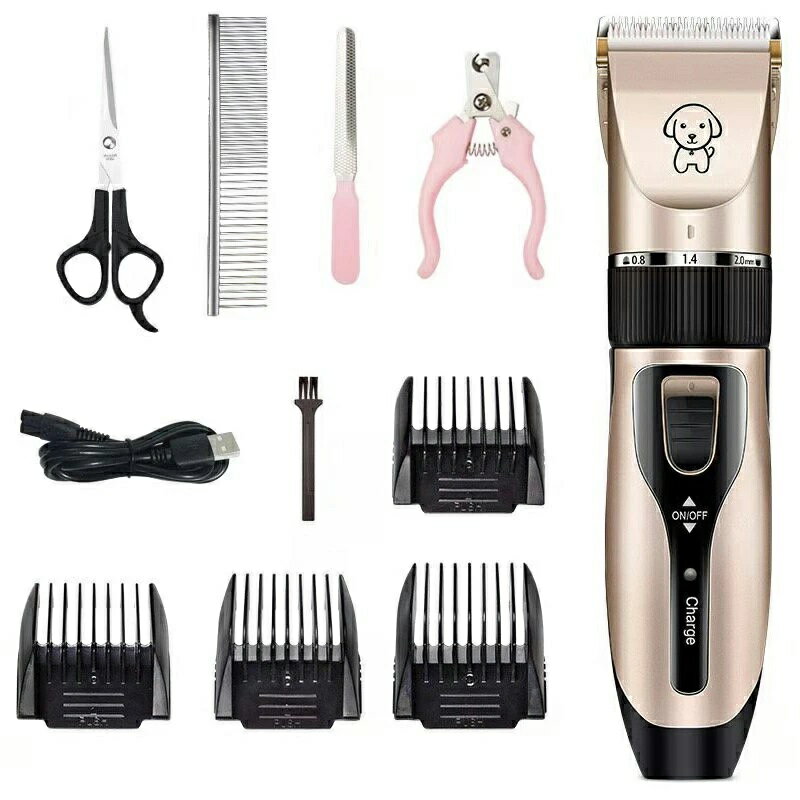 ペット用 バリカン 犬 猫 ウサギ 足裏 顔 コードレス 水洗い可能 初心者 プロ用 トリミング セラミックチタン 軽量 プロ トリマー アタッチメント 節約 静音 リマー シェーバー 全身カット用 電動 低騒音 充電式 キャット プロフェッショナル セラミック刃のサムネイル