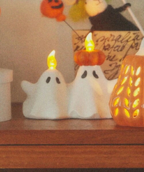 インテリア LEDおばけキャンドル「ハロウィン 2024」 レディース