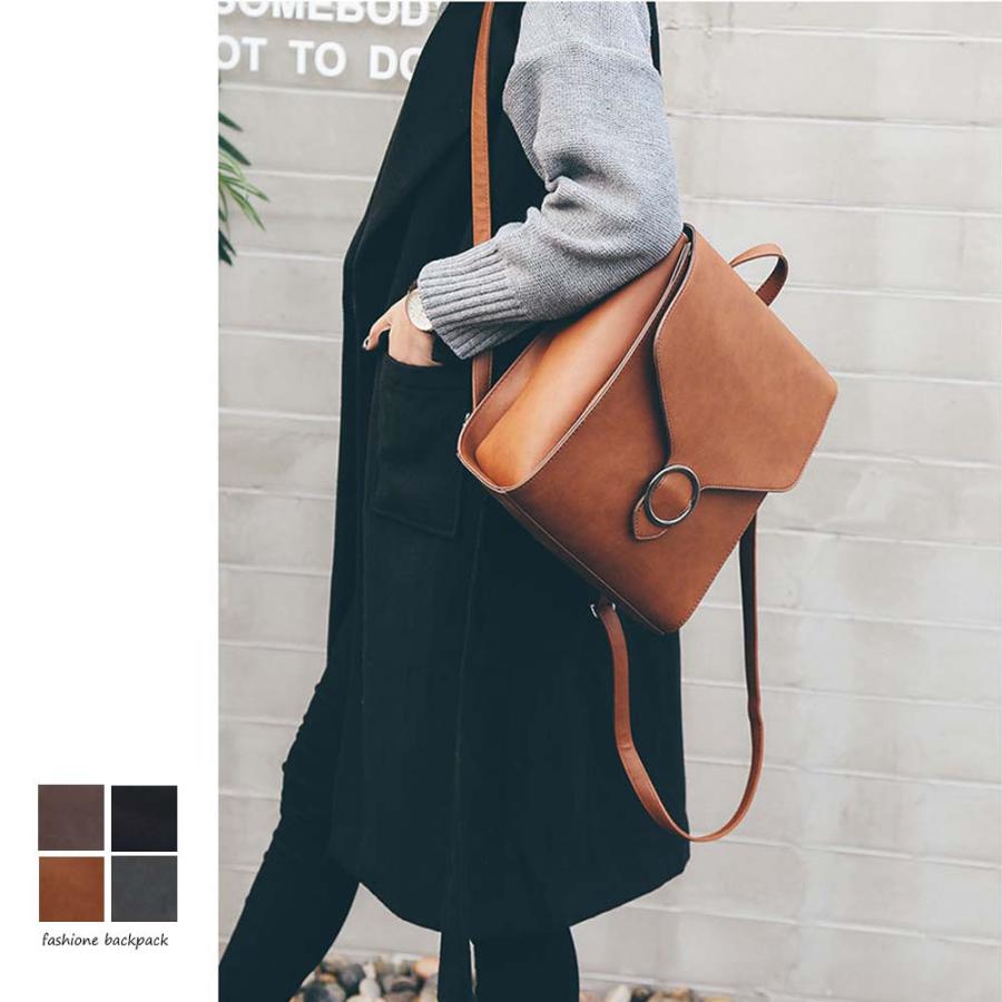 リュック レディース 大人 大容量 リュックサック おしゃれ レザーバッグ バッグ 肩掛け(4)