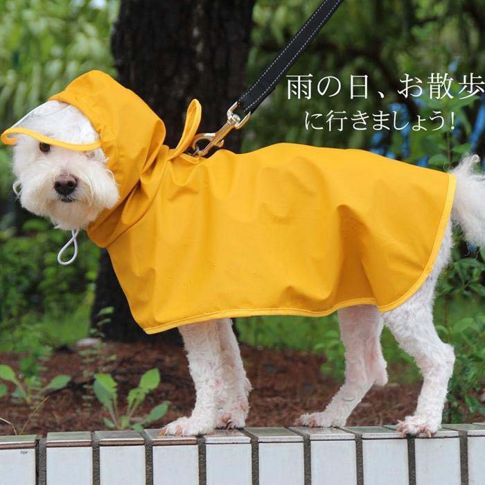 ペット用 レインコート ポンチョ 犬用合羽 カッパ 小型犬 中型犬 帽子付 通気 防水 耐久性 快適 防風 防水 防塵 梅雨対策 雨の日 お散歩 お出かけ イー