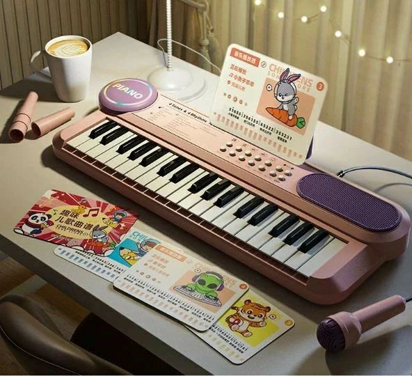 幼稚園 プレゼントに最適 子供 電子 楽器 電子キーボード キーボードピアノ 37鍵盤 軽量 ピアノ キーボ..