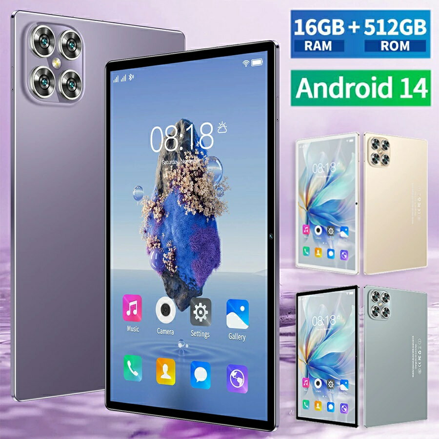 Android14.0 タブレット PC 本体 10.1インチ 4GB+32GB 動画視聴 20000mAhバッテリー GPS機能搭載 Bluetooth 通話...