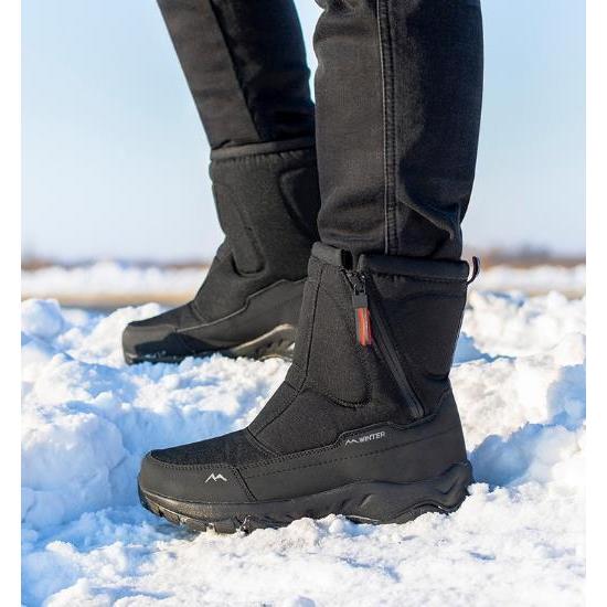 カジュアル　スノーブーツ　アウトドア　厚底　メンズ　シューズ　裏起毛　防寒　防滑　防水　スノーシューズ　雪靴