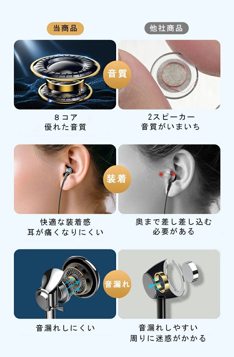 お買い物マラソン【P5倍】Bluetooth 5.0 ブルートゥースイヤホン ワイヤレスイヤホン 耳掛け型 ヘッドセット インイヤー式 イヤホン マイク内蔵 左右耳兼用 超長待機 超軽量&高音質 無痛装着タイプ iPhone/Android対応