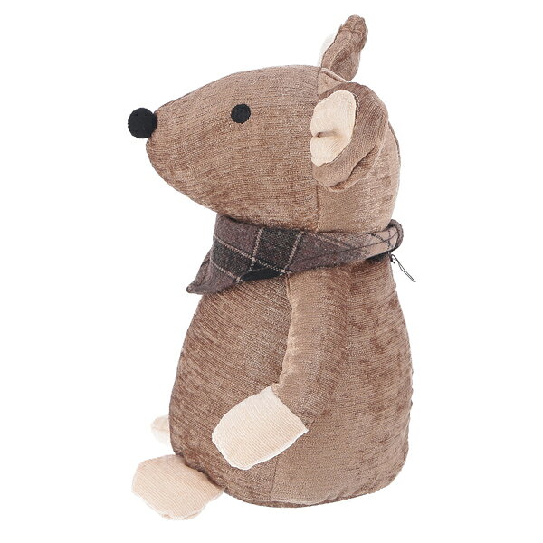 4個セット ねずみBR 37895 アニマルドアストッパー ドアストッパー ブックエンド 縫いぐるみ ぬいぐるみ 動物 ネズミ マウス かわいい 茶色 ブラウン【送料無料】 [2]