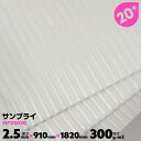 20枚 厚み2.5mm 910mm×1820mm プラダン ダンプラ プラベニ プラベニヤ プラスチック段ボール 透明 窓 断熱 プラスチック サンプライ HP25030 半透明 ナチュラル【送料無料】