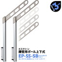 2本1組×3セット EP-55-SB アーム550mm ポール778mm 川口技研 ホスクリーン 物干し金物 屋外用 ベランダ 腰壁用 ポール上下式【送料無料】