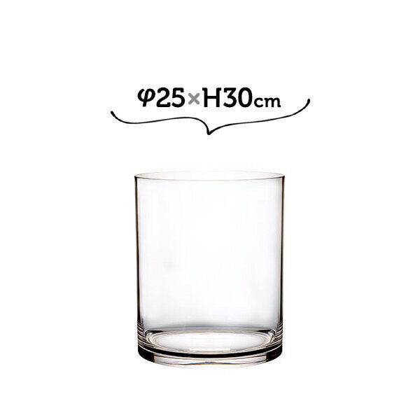 φ25×H30 PVシリンダー ホワイエ 割れない花瓶 高い 高さがある 大きめ 大きい 円柱 花瓶 割れない ガラス 透明【送料無料】