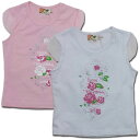 【子供服】ローズガーデンオーガンジー袖の涼しげ花柄Tシャツ（濠Du)子供 誕生日プレゼント 子ども 子供服 ブランド …