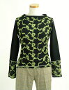 【Fashion THE SALE 60%OFF】【イタリア製】【婦人服】黒地に鮮やかなカラーが映える知的でエレガント おしゃれな薄手長袖ニットセーター【グリー...