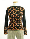 【Fashion THE SALE 60%OFF】【イタリア製】【婦人服】黒地に鮮やかなカラーが映える知的でエレガントでおしゃれな薄手長袖ニットセーター【オレン...