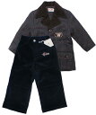 子供服 送料無料 フォーマルツイードジャケット&刺繍入りコーディロイパンツのセット 男の子 キッズ 95 子ども服ブランド 上品 かっこいい おしゃれ 誕生日プ...