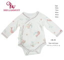 新作 BRILLAMMENT 長袖カバーオール ロンパース 小鹿とうさぎ柄 ワインレッド/クリーム(JPBt)ベビー服 ベビーウェア 前開き スナップ ボタン カバーオール 赤ちゃん 新生児 女の子 可愛い 80cm 85cm 90cm 出産祝い ブランド ブリラメント