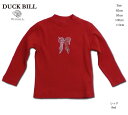 子供服 長袖Tシャツ リボン模様 ラインスートン入りのシンプルなカットソー(濠Du) ピンク レッド マゼンタ 女の子 Tシャツ かわいい 子供 誕生日プレゼント お正月 お食事会 クリスマス 子ども子供服 ブランド 上品 アドゥラブル