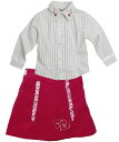 聡明で清楚なお嬢様の普段着 長袖シャツブラウス&スカートのセット NO.121 フリルとお花刺しゅうをあしらったキュート服 子ども服 ブランド 女の子 100cm 110cm 120cm かわいい おしゃれ 誕生日プレゼント キッズ 入園祝い 入学祝い