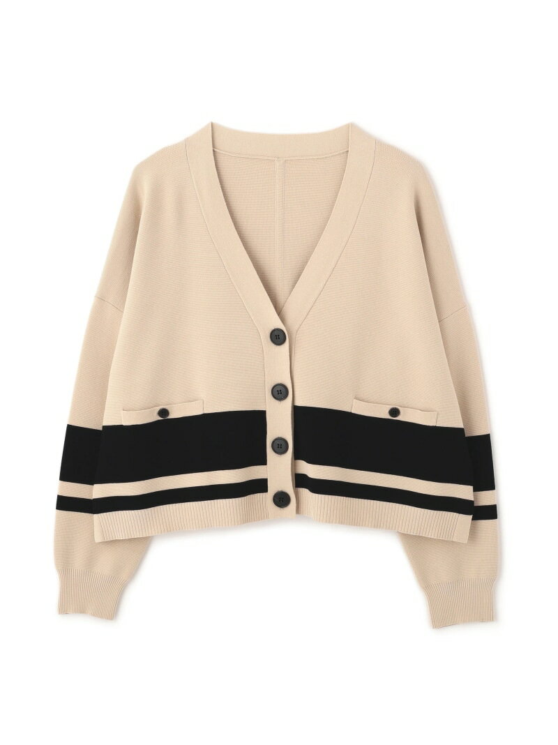 ミラノリブカーディガン ADORE アドーア トップス ニット ピンク ブラック【送料無料】[Rakuten Fashion]