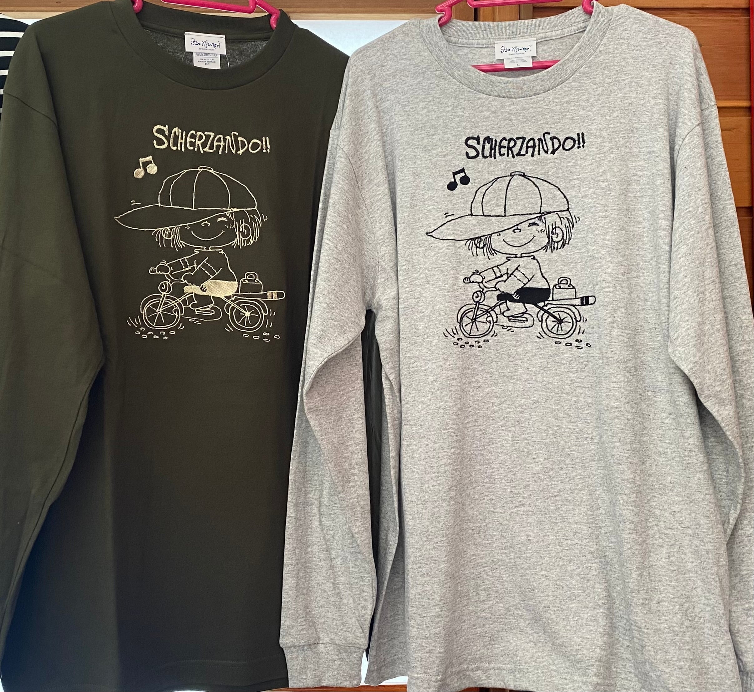 水森亜土刺繍ロングスリーブTシャツ