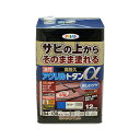 油性塗料 ペンキ アサヒペン 油性高耐久アクリルトタン用α スカイブルー 12kg サビの上からそのまま塗れる。屋根、トタン板、屋外の木部や鉄に
